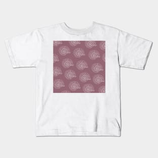 shark eye shell aloha print pattern Kids T-Shirt